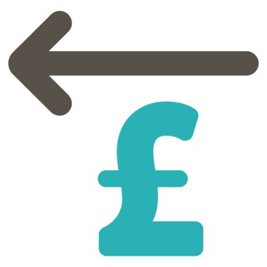 Cashback Pound Düz Vektör Simgesi Sembol