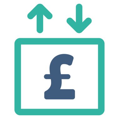 Lirası para Asansör düz vektör simgesi simgesi