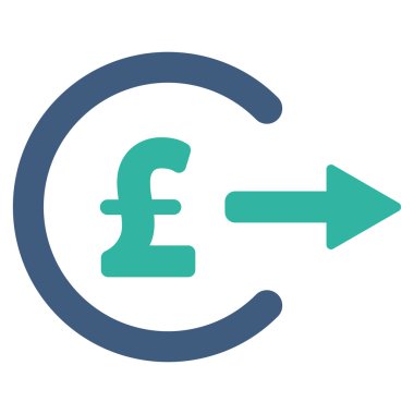 Lirası nakit çıkışı düz vektör simgesi simgesi