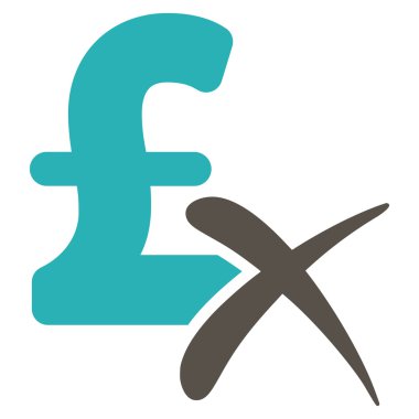 Lirası düz vektör simgesi simgesi reddetmek