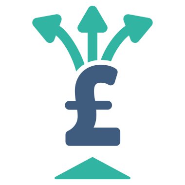 Paylaşım Lirası düz vektör simgesi simgesi