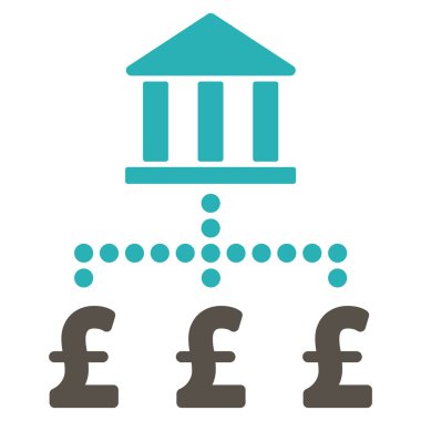 Lirası banka ödemeleri düz vektör simgesi simgesi