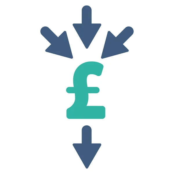 Font össze kifizetések lapos Vector Icon szimbólum — Stock Vector