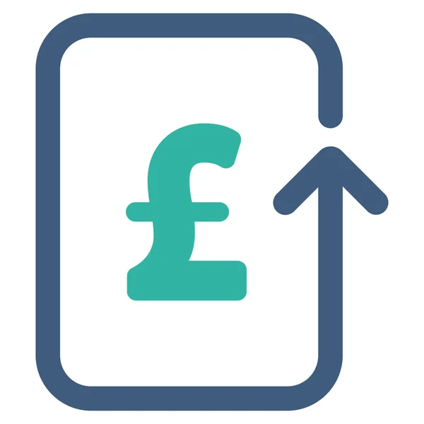 Simbolo dell'icona vettoriale piatto della transazione della sterlina inversa — Vettoriale Stock
