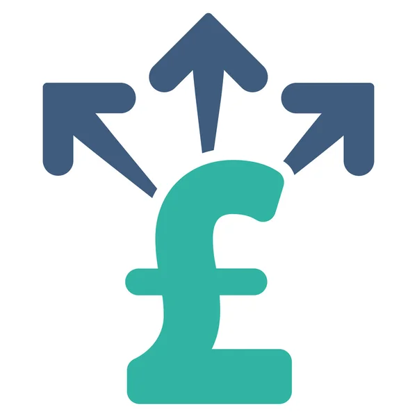Kiad font pénz lakás Vector Icon szimbólum — Stock Vector