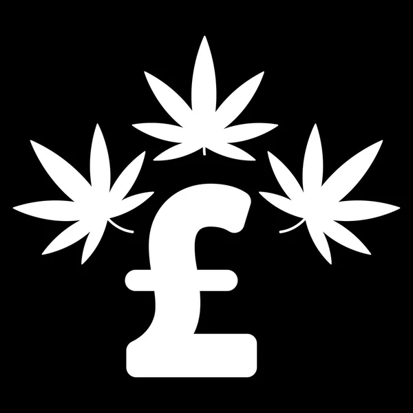 Cannabis Pfund Geschäft flache Vektor Symbol Symbol — Stockvektor