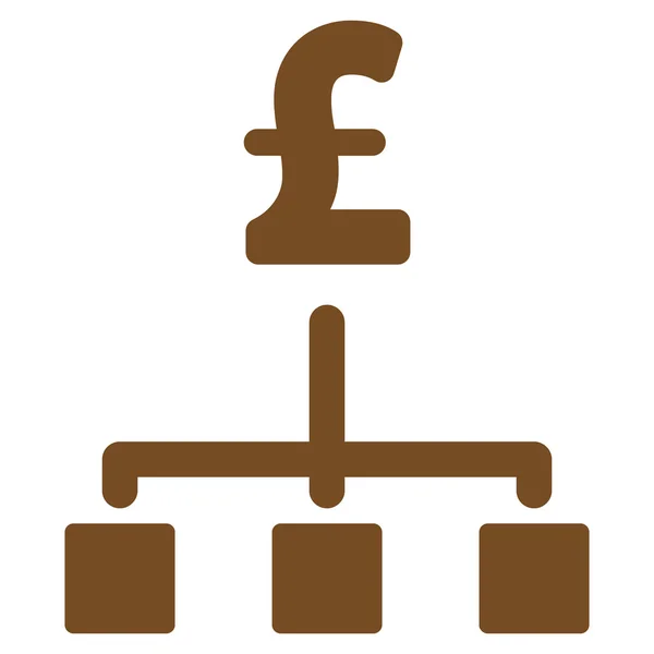 Font hierarchia lapos Vector Icon szimbólum — Stock Vector