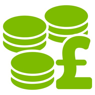 Düz vektör simgesi simgesi Lirası paraları