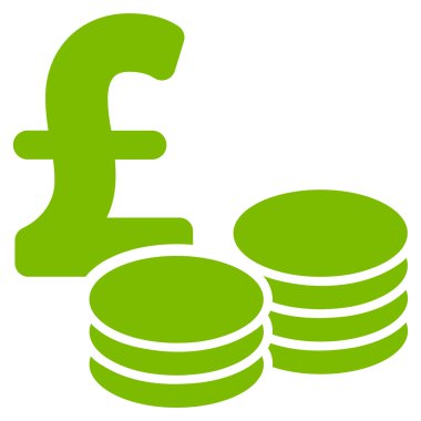 Düz vektör simgesi simgesi Lirası paraları