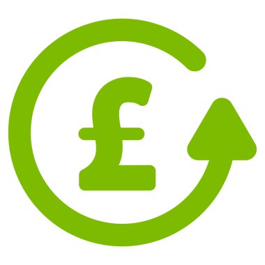 Ters ibraz Lirası düz vektör simgesi simgesi