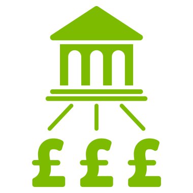 Lirası banka düzeni düz vektör simgesi simgesi