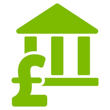 Kütüphane Pound ödeme düz vektör simgesi simgesi