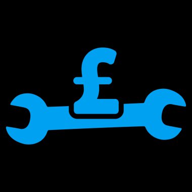 Düz vektör simgesi simgesi hizmet Lirası maliyet