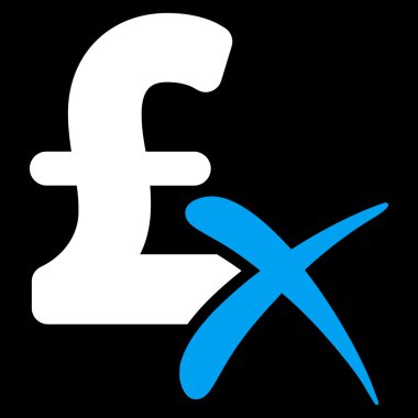 Lirası düz vektör simgesi simgesi reddetmek