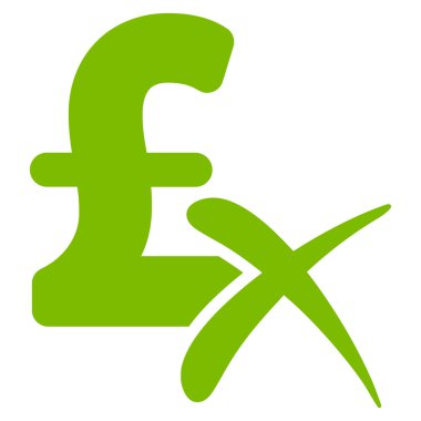 Lirası düz vektör simgesi simgesi reddetmek