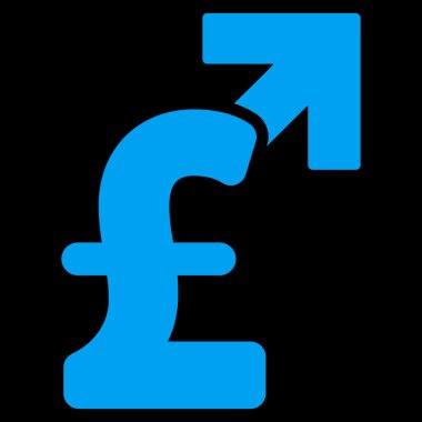 Lirası büyüme düz vektör simgesi simgesi