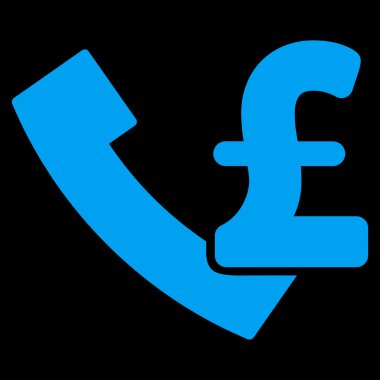 Lirası Ankesörlü telefon düz vektör simgesi simgesi