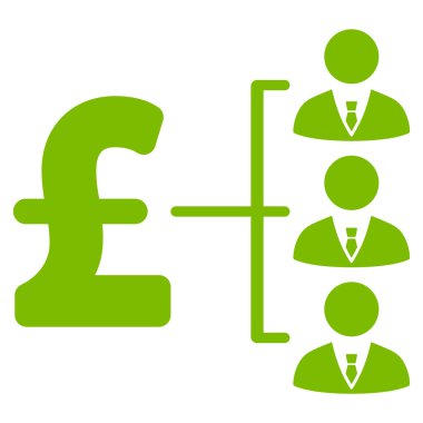 Personel Pound ödeme düz vektör simgesi simgesi