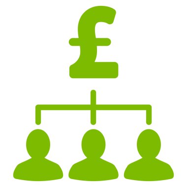 Pound ödeme ilişkiler vektör simgesi simgesi düz