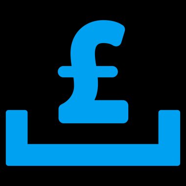 Lirası mevduat yerleşim düz vektör simgesi simgesi