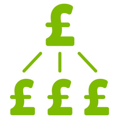 Pound Financial Structure Flat Vector Icon Symbol