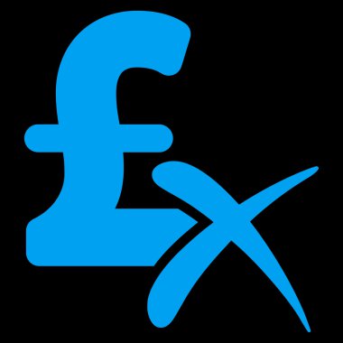 Lirası düz vektör simgesi simgesi reddetmek