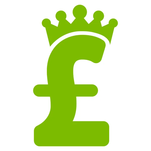 Pound Crown Flat Vector Icon Symbol — Stock Vector