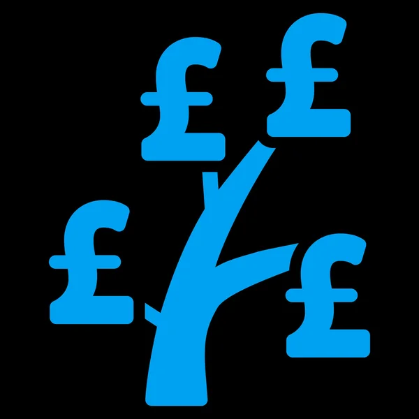 Font pénz fa lapos Vector Icon szimbólum — Stock Vector