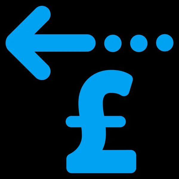 Visszatérítési font lapos Vector Icon szimbólum — Stock Vector