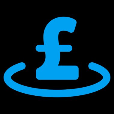 Lirası yer düz vektör simgesi simgesi