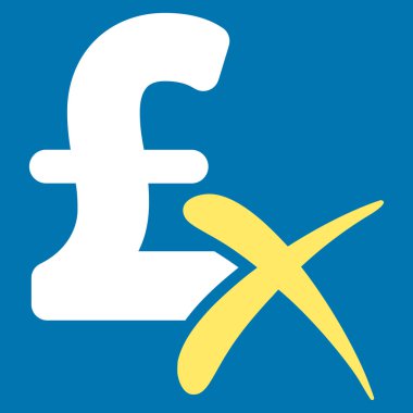 Lirası düz vektör simgesi simgesi reddetmek