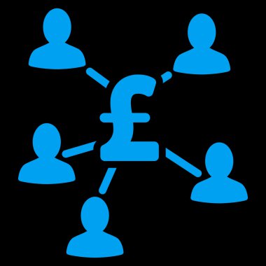 Vektör simgesi simgesi pound ödeme istemcilerinin düz