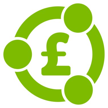 Lirası mali işbirliği düz vektör simgesi simgesi