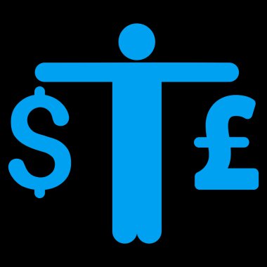 Kişi karşılaştırmak Doları Lirası düz vektör simgesi simgesi