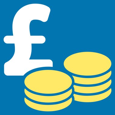 Düz vektör simgesi simgesi Lirası paraları