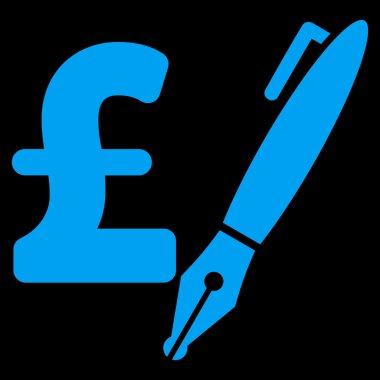 Kalem Lirası fiyat düz vektör simgesi simgesi