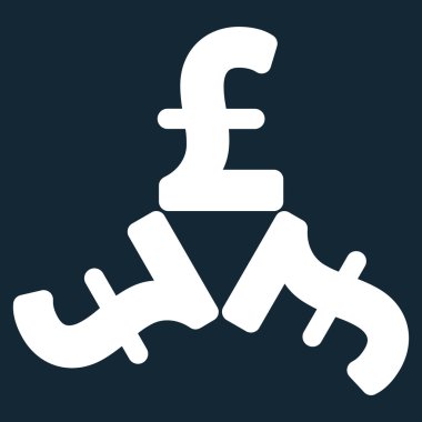 Lirası Trinity düz vektör simgesi simgesi