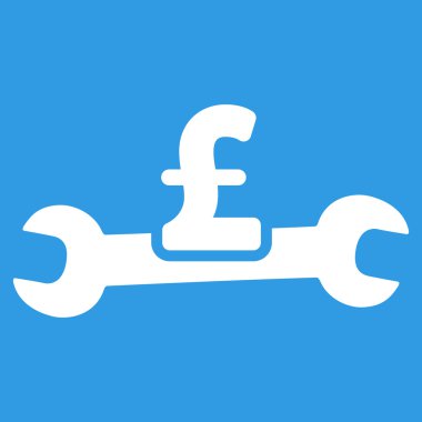 Düz vektör simgesi simgesi hizmet Lirası maliyet