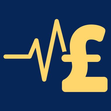 Lirası mali darbe düz vektör simgesi simgesi