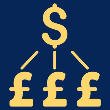 Doları Pound Lirası düz vektör simgesi simgesi Linkler