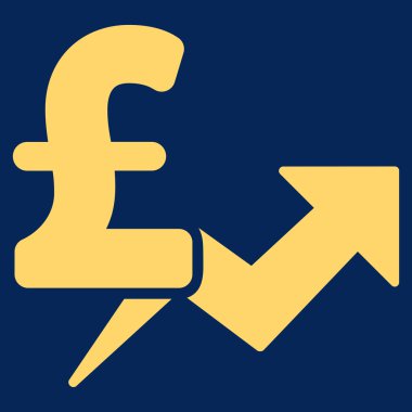 Lirası fiyat büyüme düz vektör simgesi simgesi