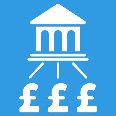 Lirası banka düzeni düz vektör simgesi simgesi