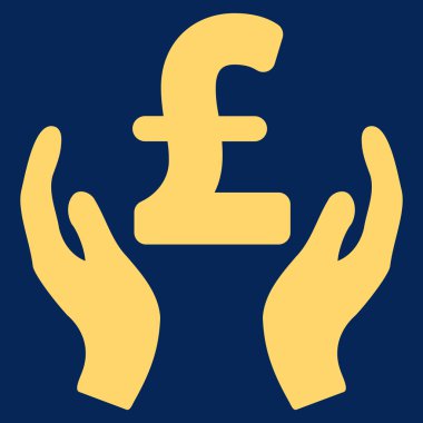 Lirası bakım eller düz vektör simgesi simgesini