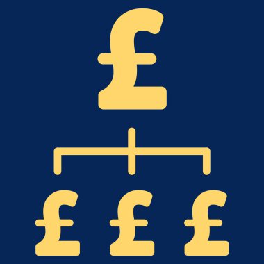 Lirası hiyerarşi düz vektör simgesi simgesi