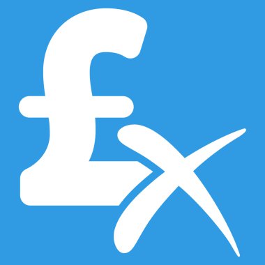 Lirası düz vektör simgesi simgesi reddetmek