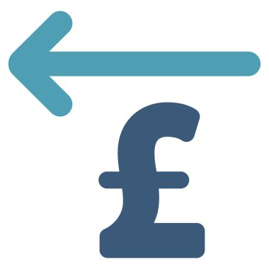 Cashback Pound Düz Vektör Simgesi Sembol