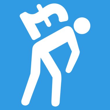 Lirası para kurye düz vektör simgesi simgesi