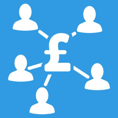 Vektör simgesi simgesi pound ödeme istemcilerinin düz