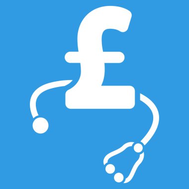 Tıbbi Lirası iş düz vektör simgesi simgesi