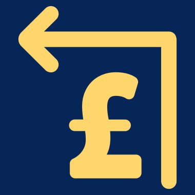 Lirası Moneyback düz vektör simgesi simgesi